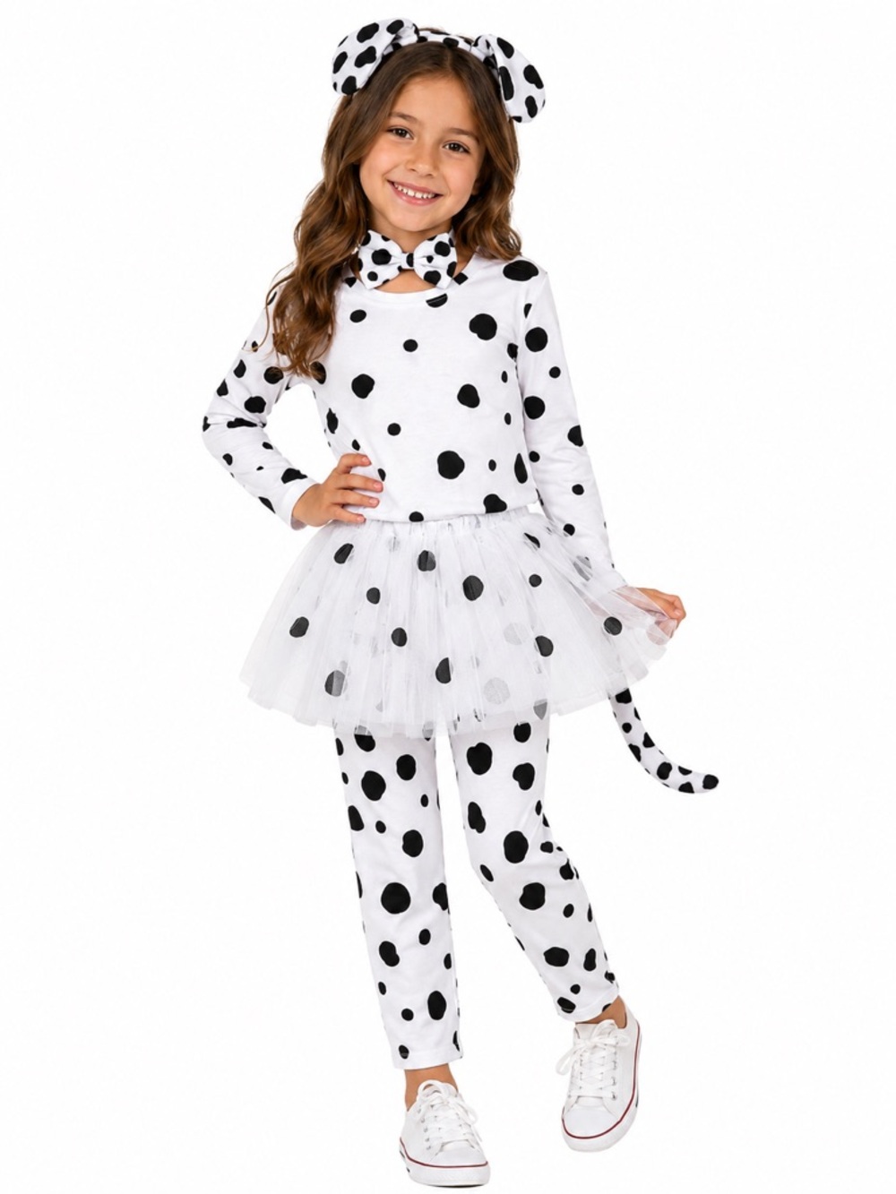 Girls Dalmatian Puppy Dog Costume | Tutu | Pants | Top | Ears | Tail | Size Med